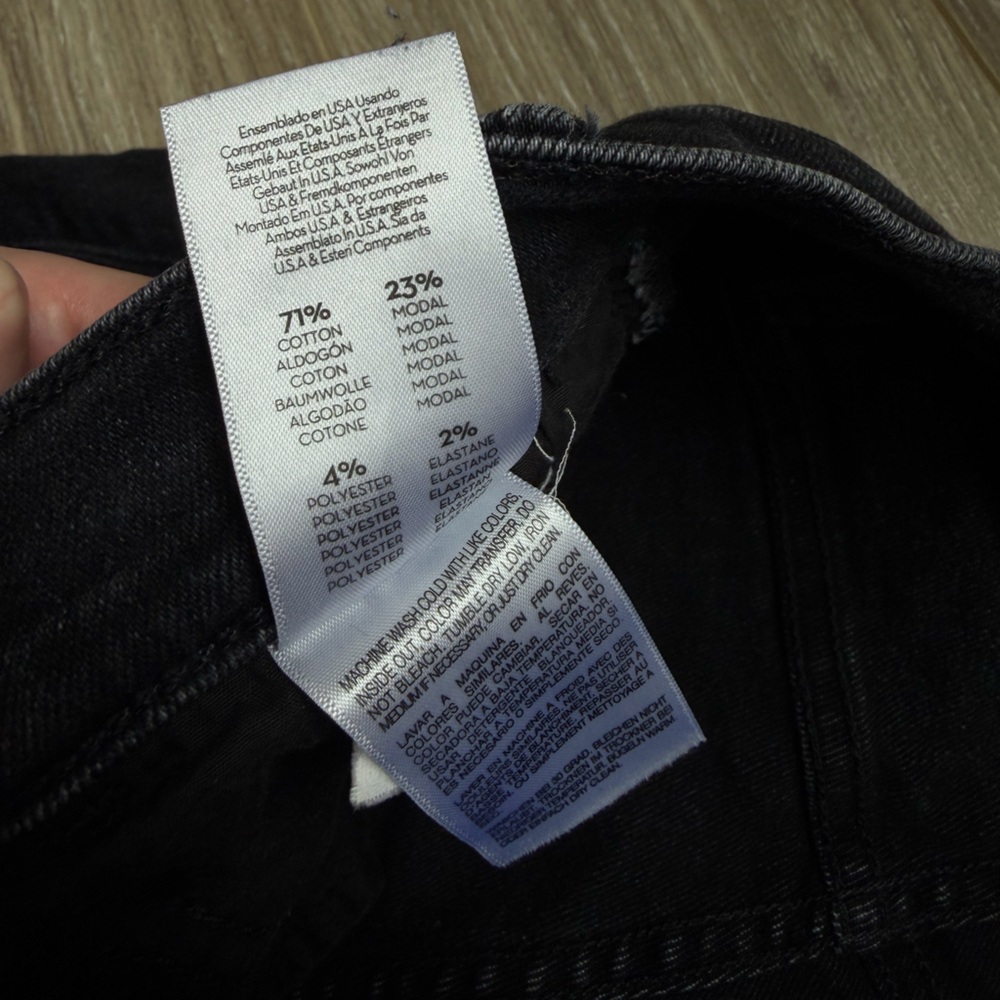 MOTHER Women’s The Hustler Ankle Fray Black Encounters at Midnight Sz 27 EUC - Picture 10 of 15